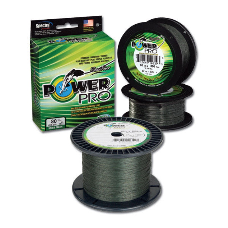 Power Pro 500yd Green Moss Spectra Braided Line