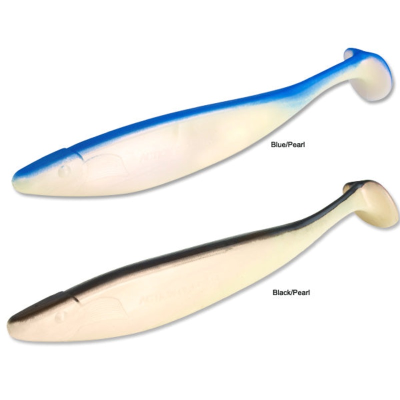 12 Paddle Tail Dredge Shad|PEARL/BLACK|PEARL/BLUE