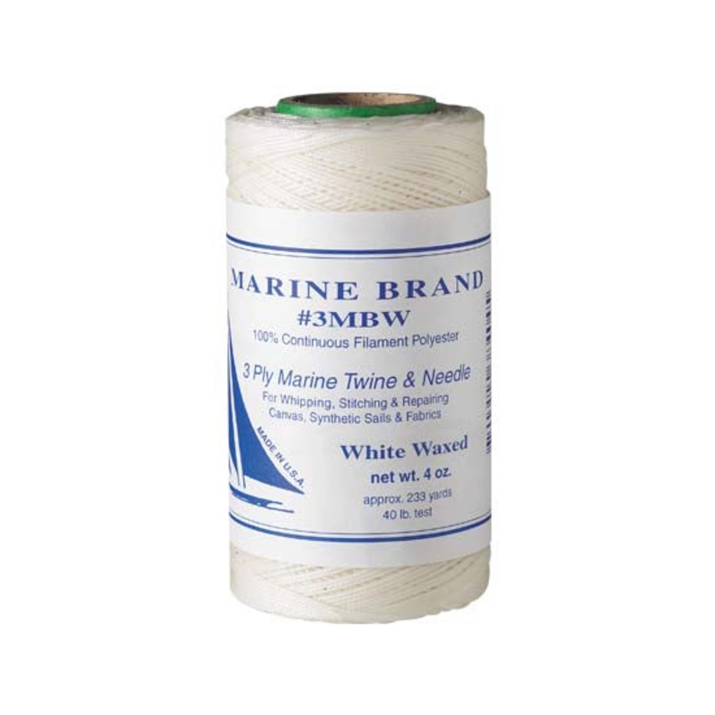 1/4lb Spool Flat Waxed Twine|TAN|WHITE