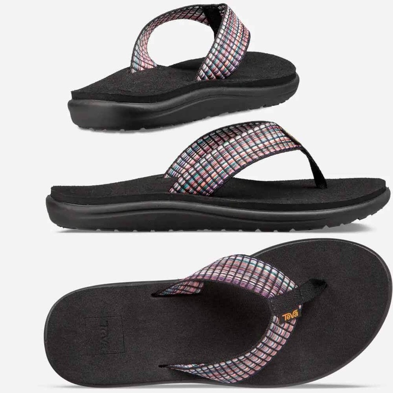 Teva Womens Voya Flip Sandal Bar Street Multi Black