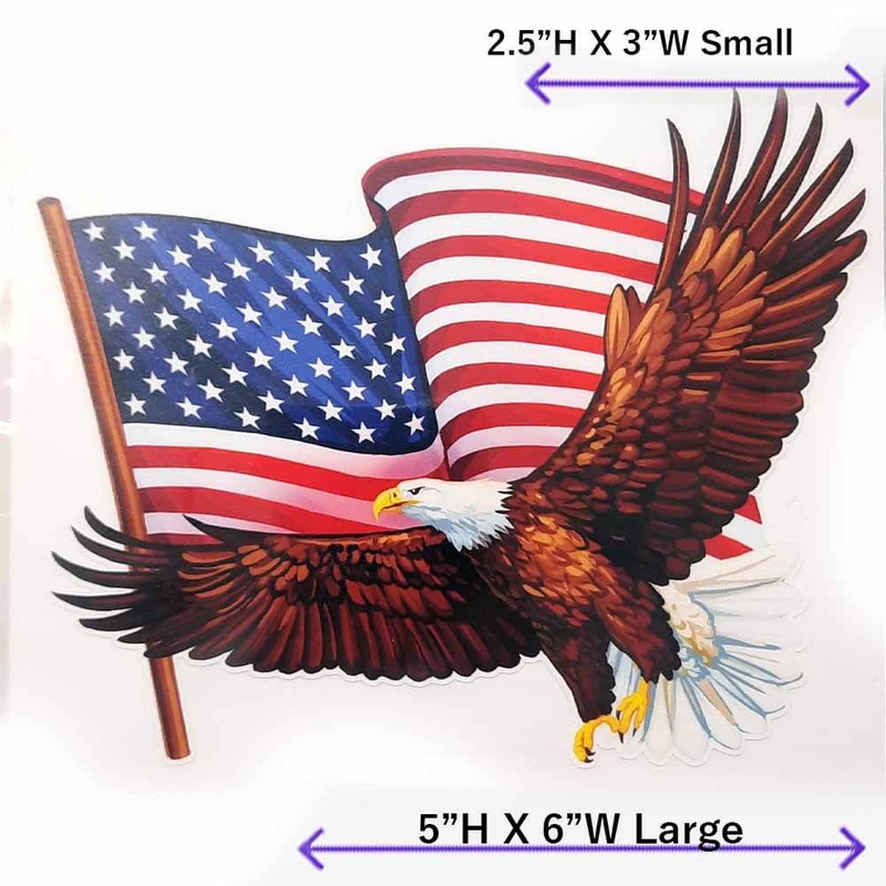 USA Flag Eagle Decal|LARGE|SMALL