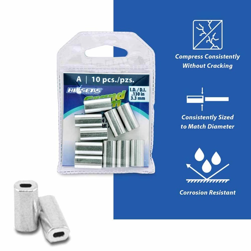 Grand Slam Aluminum Sleeves|0.7|0.8|1|1.2|1.3|1.5|1.7|2|2.3|2.8|3.3