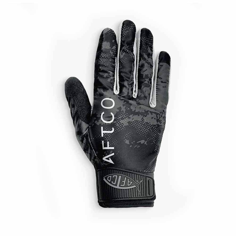 Aftco Black Storm Camo JigPro Gloves
