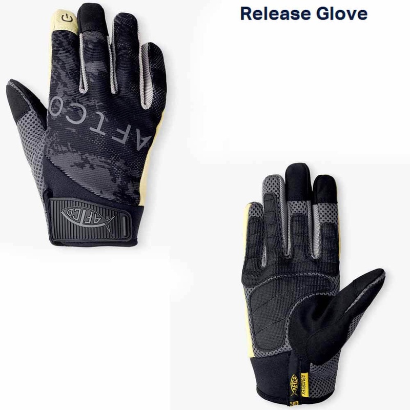 Aftco Black Storm Camo Release Gloves