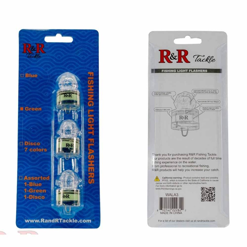 R&R Tackle Deep Drop Lights|ASSORTED|BLUE|GREEN|MULTI COLOR