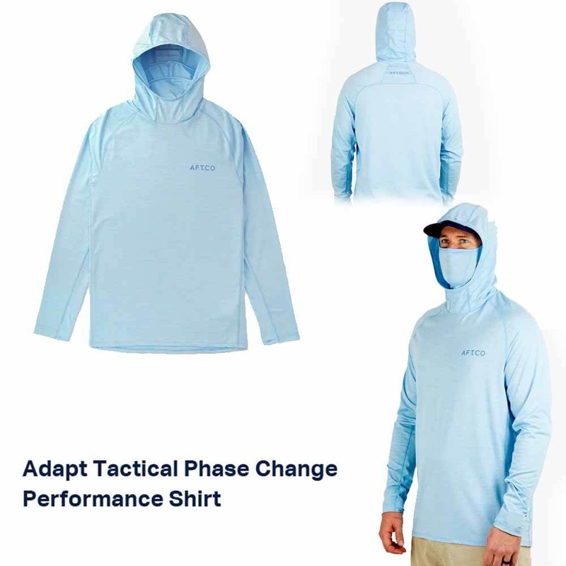 Aftco Airy Blue Heather Adapt Tactical HD Performance Hoodie