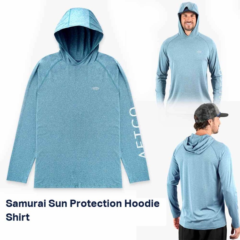 Aftco Corsair Heather Samurai 2 L/S Hooded Performance Shirt