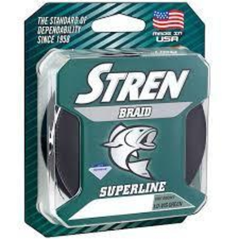 STREN LINE - BRAID SUPERLINE|20LB|50LB|LOW-VIS GREEN