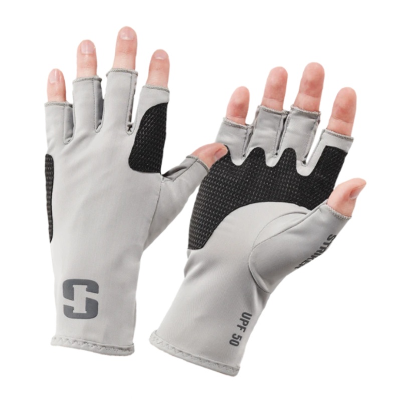 STRIKER CASTING UPF FINGERLESS GLOVES - GREY
