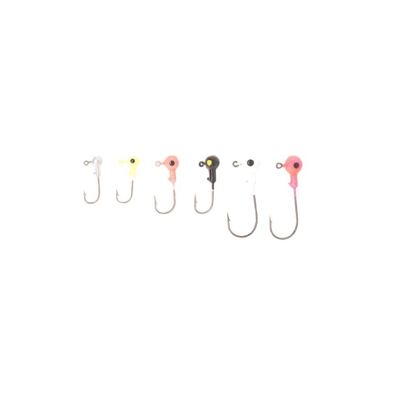 XZONE - BALL HEAD JIGS|1/4 oz|3/8 oz|1/2 oz|BLACK|RED|CHARTRUESE|WHITE|PINK|CHARTREUSE