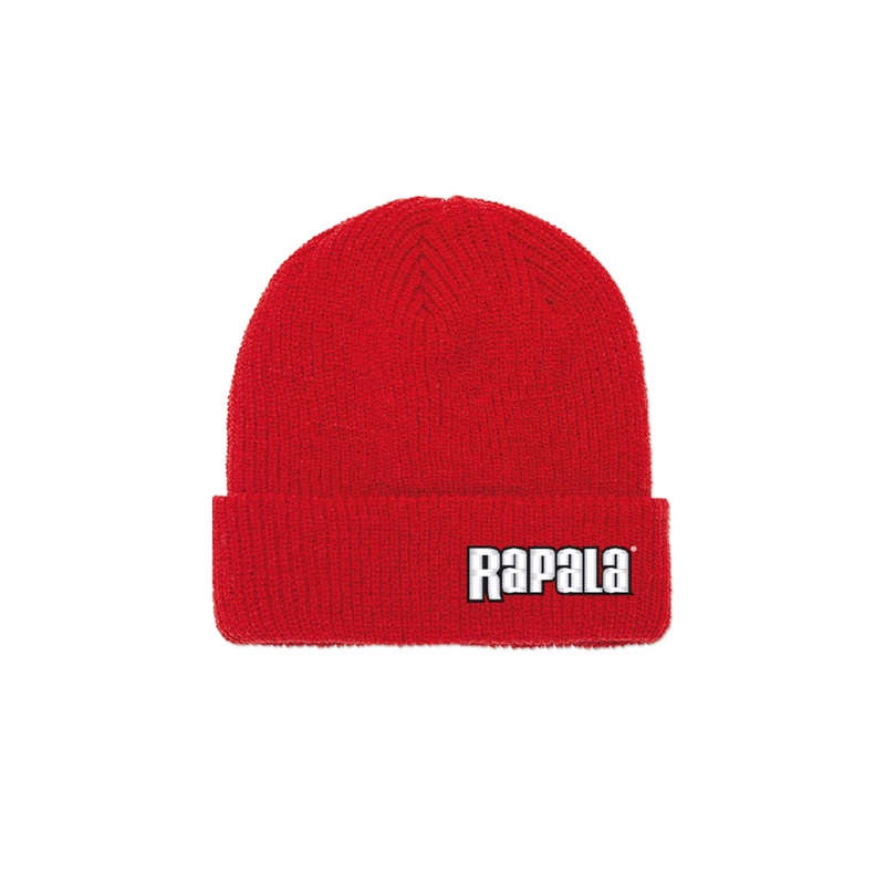 RAPALA CLASSIC RIBBED CUFFED KNIT BEANIE - RED