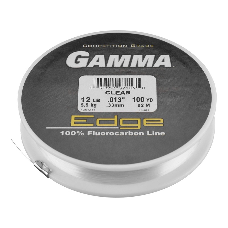 Gamma Edge Flurocarbon Clear|100 yard|200 yard|1000 yard|6lb|8lb|10lb|12lb|14lb|16lb|20lb