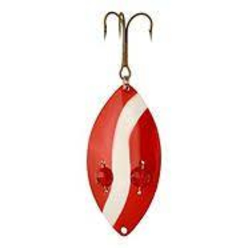 Lucky Strike Red Flash Spoon|3.5"|RED & WHITE