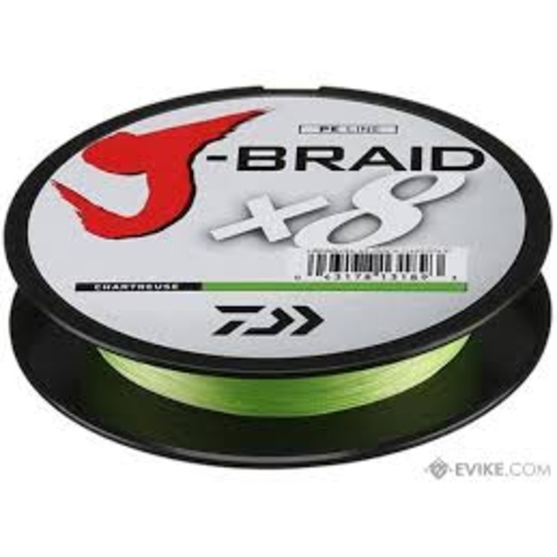 DAIWA J-BRAID X 8  CHARTEUSE BRAIDED LINE