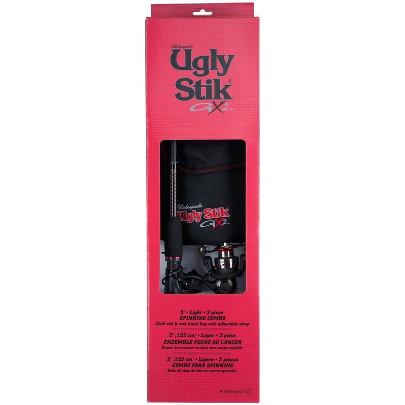 UGLY STIX GX2 3 PC SPINNING COMBO 5'