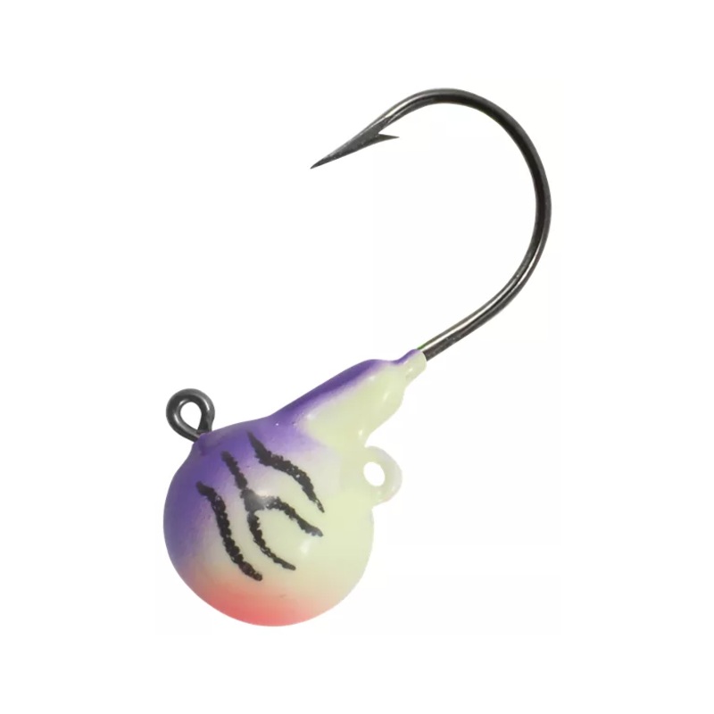 Northland FB4-4-46 Fire Ball Jig 1-4 oz- -2-0 Hook- UV Purple Tiger 4 card