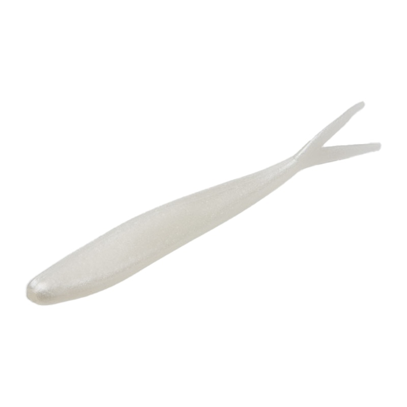 Zoom Fluke 4 Soft Baits 10-Pack White - Frsh Wtr Soft Plastic