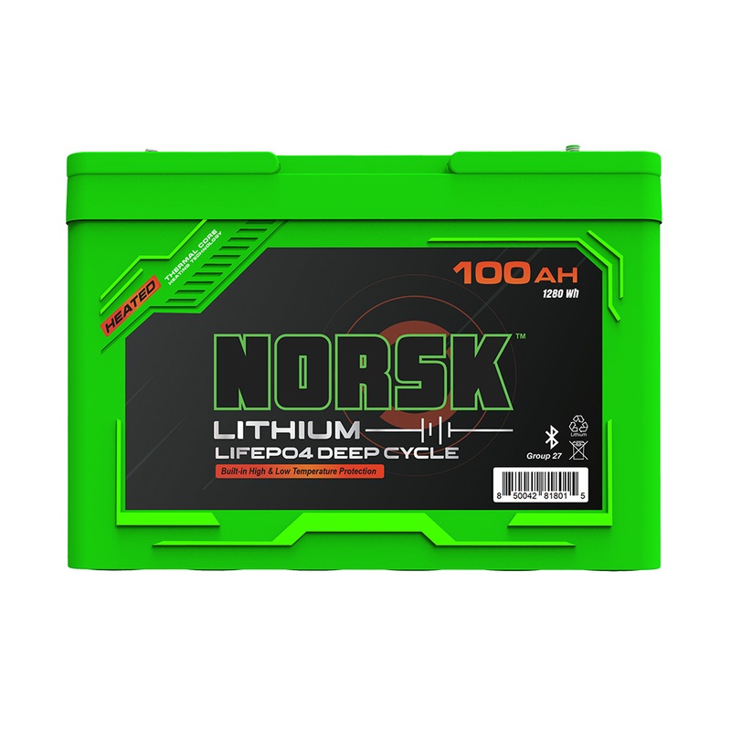 Norsk 100AH 12V LiFePO4 HEATED Lithium Deep Cycle Battery  Guardian