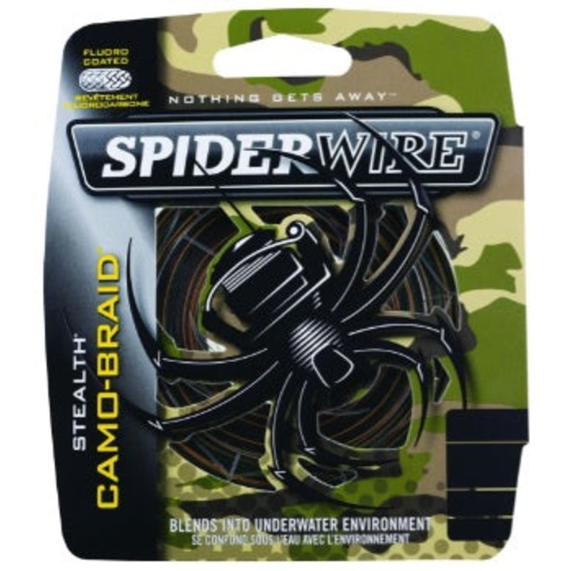 SpiderWire Stealth Camo Braid|8 LB|10 LB|15 LB|20 LB|30 LB|50 LB|65 LB|80 LB|Green Camo