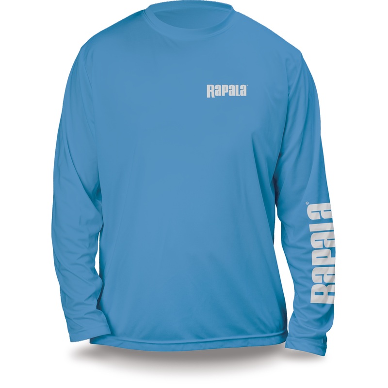 Rapala Core Long Sleeve Blue|X-Small|Small|Medium|Large|X-Large|XX-Large|Vivid Blue White