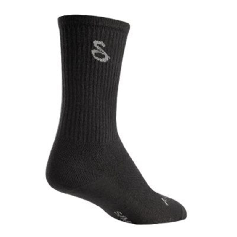SockGuy Tall Black Wool 6 Socks