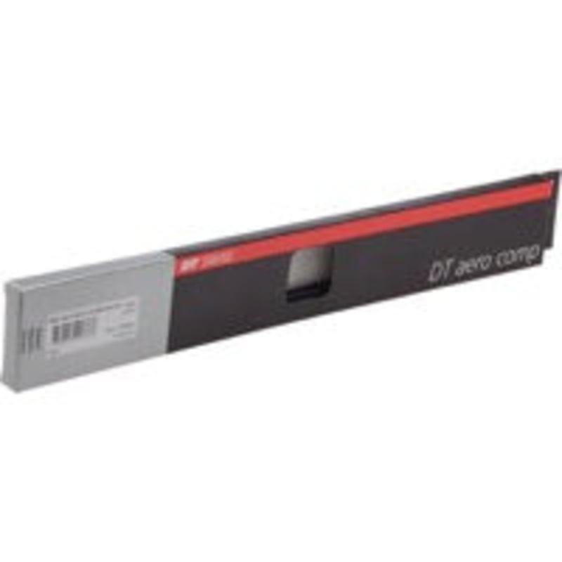 DT Swiss Aero Comp Spoke: 2.0mm Bladed 264mm J-bend Black- Single