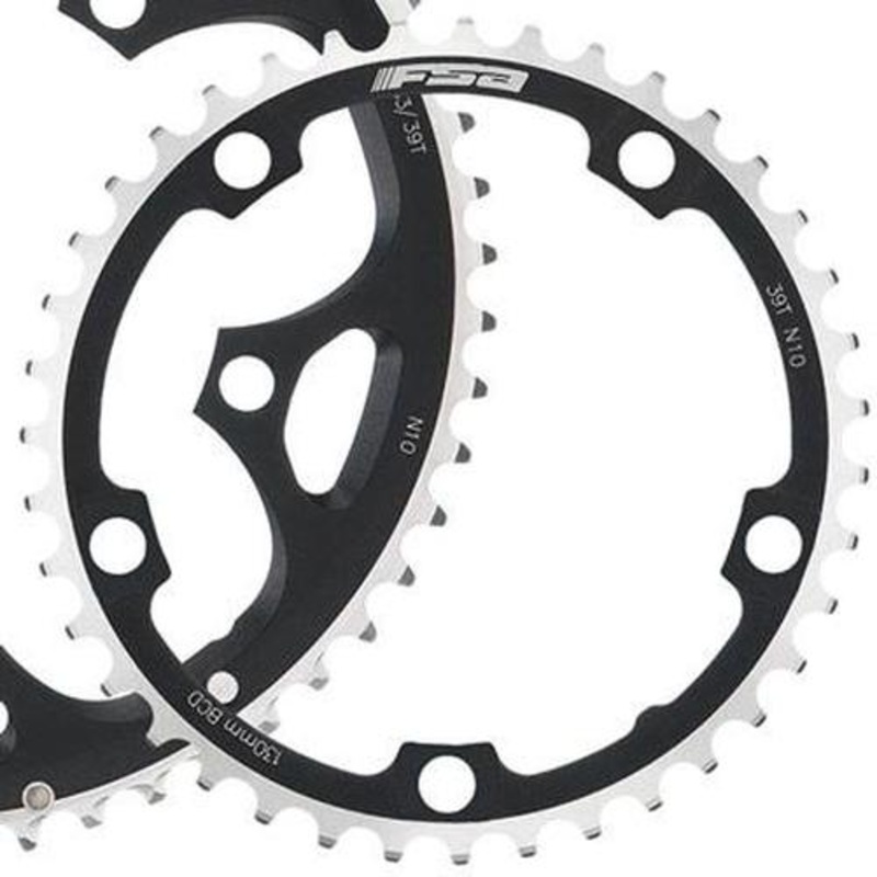 FSA Pro Road Triple Chainring - 39t 130 BCD Aluminum N-10 Black