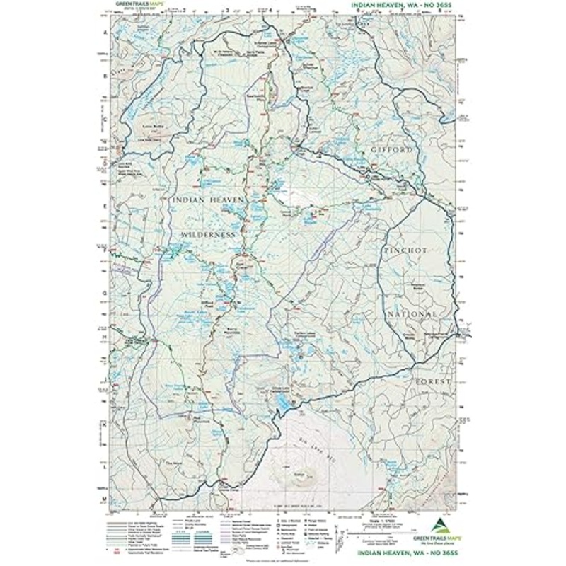 Green Trails Indian Heaven WA 365S New