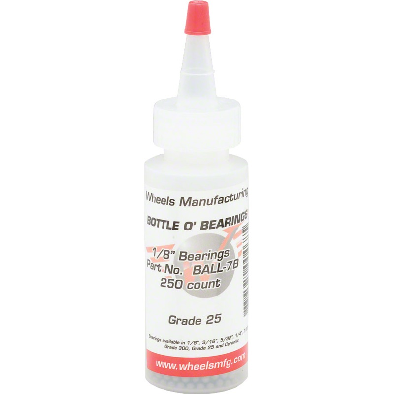 Wheels Manufacturing Wheels Manufacturing Grade 25 1/8 Loose Ball Bearing: Bottle of 250