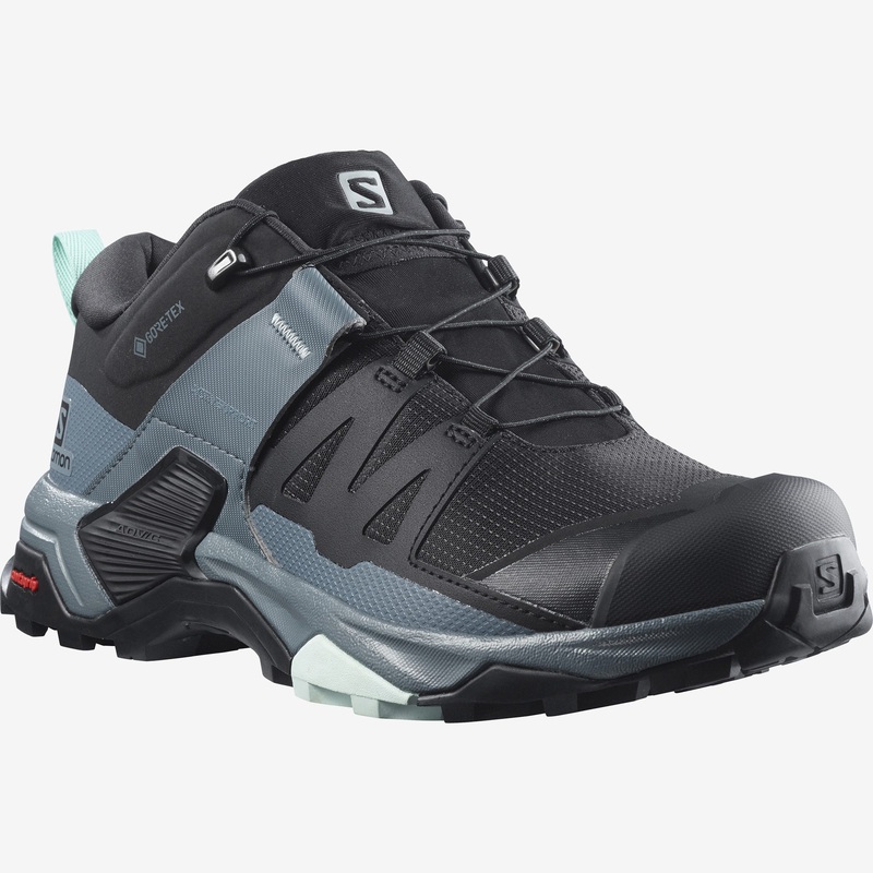 Salomon X ULTRA 4 GTX Women's|Black/Stormy Weather/Opal Blue|7|7.5|8|8.5|9|9.5|10