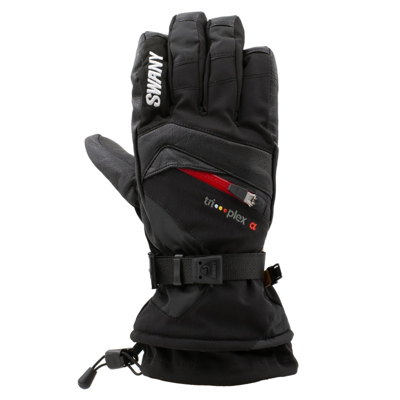 Swany X-Change Glove Men's|Black/Red Zipper|S|M|L|XL