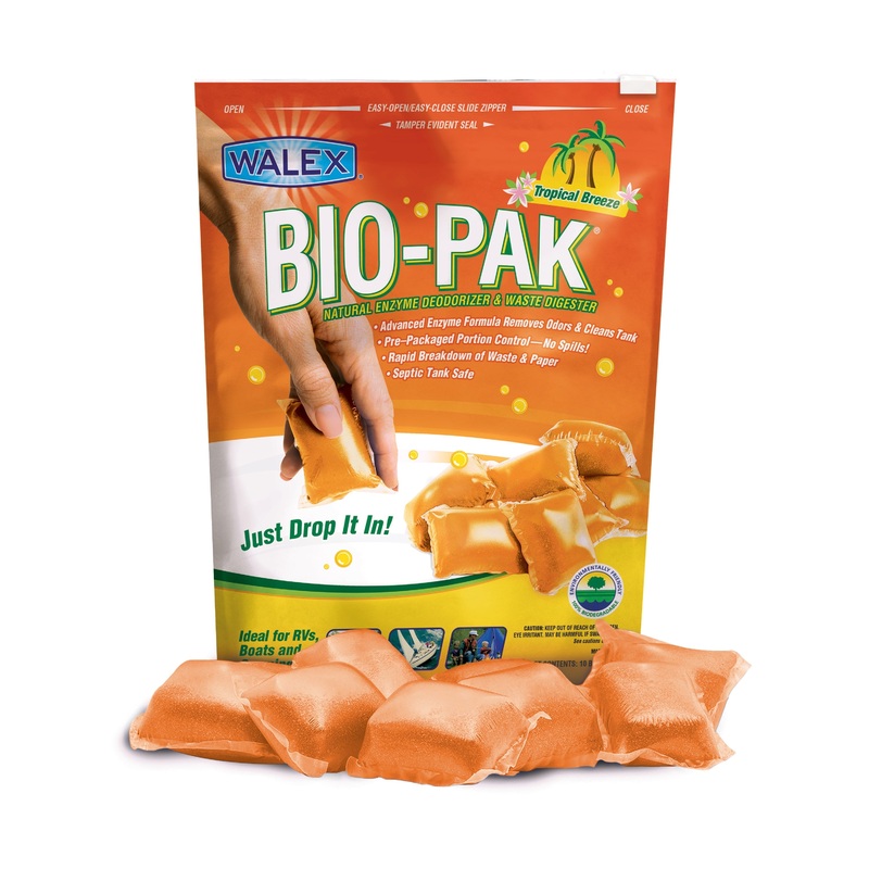 Dsodorisant Enzymatique Naturel Et Digesteur De Dchets Pour Rservoir De Stockage De VR Walex Bio-Pak Parfum Brise Tropicale