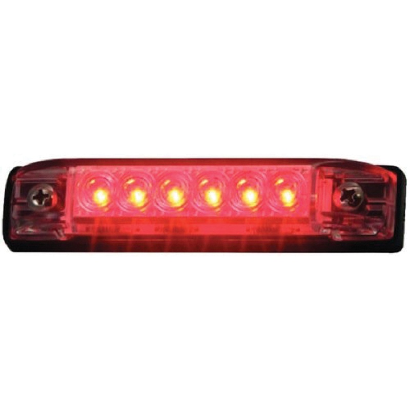LED-51803-DP 4 in. LED Slim Line Utility Strip Lights Red