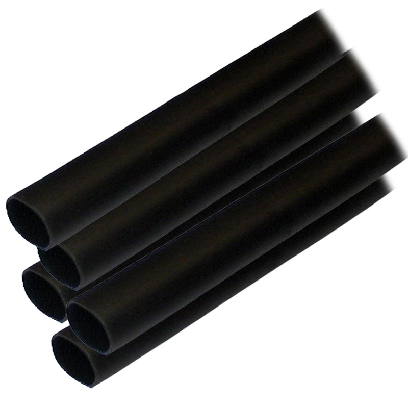 Adhesive Lined Heat Shrink Tubing (ALT) - 1/2 X 6 - 5-Pack - Black