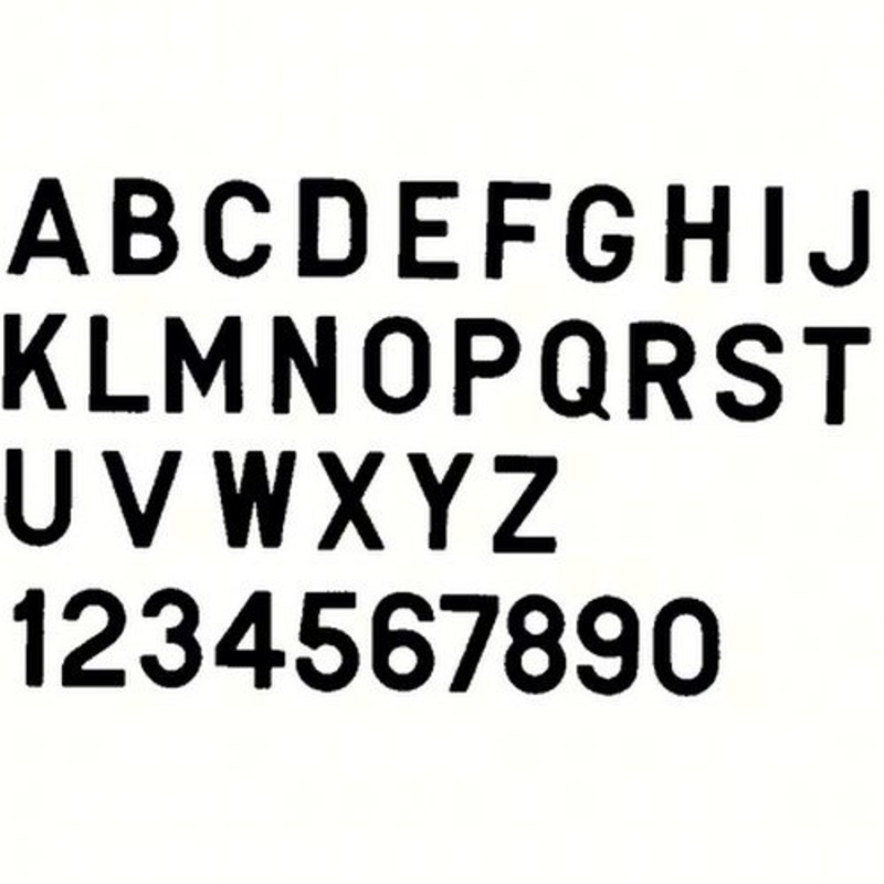 Bernard Engraving PS30B2; Letter Black 3 Inch Stick on In2I