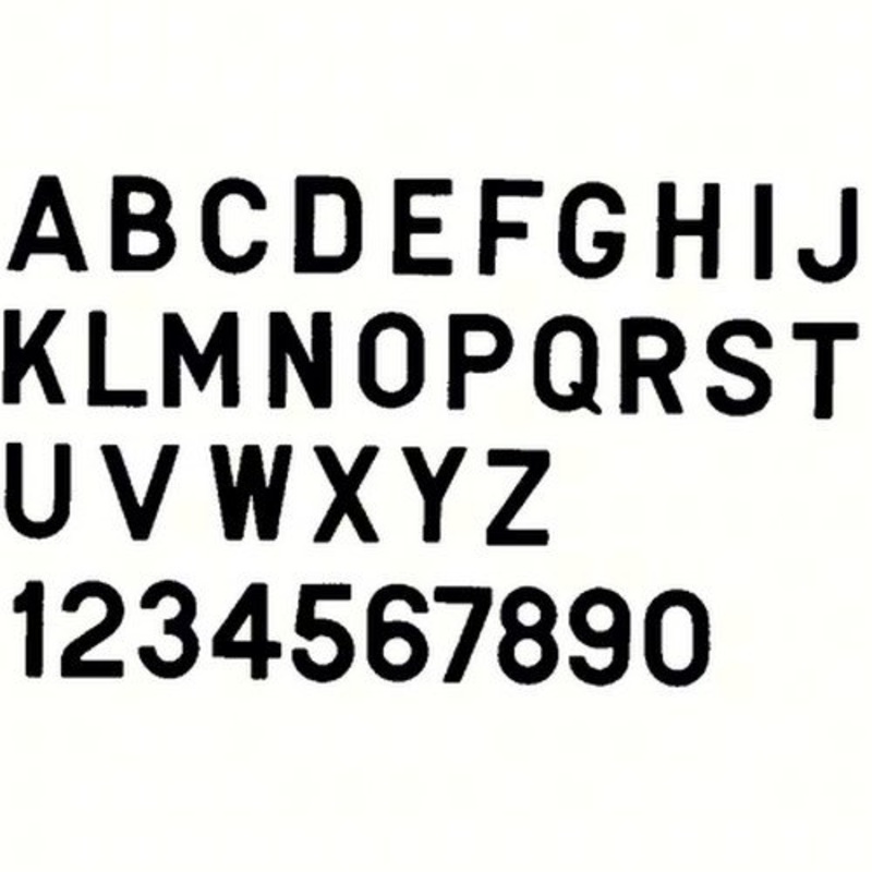 Bernard Engraving PS30B4; Letter Black 3 Inch Stick on In4I