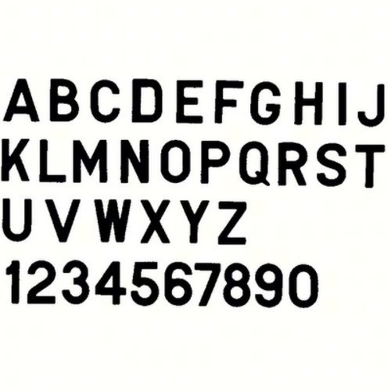 Bernard Engraving PS30B7; Letter Black 3 Inch Stick on In7I