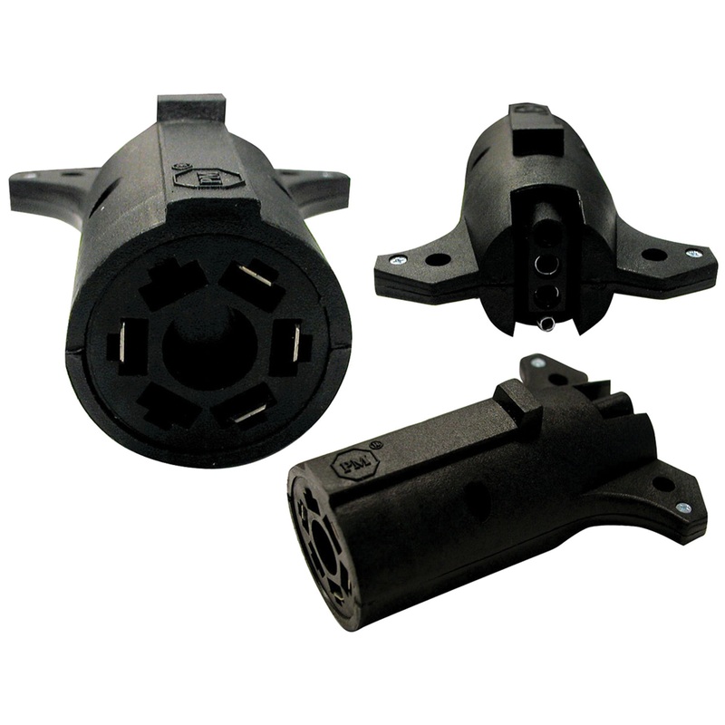 Peterson Manufacturing E5414 7-Way Round Blade to 4-Way Flat