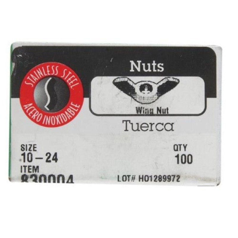 Hillman 10 in. Cold Forged Stainless Steel USS Wing Nut 100 Pk