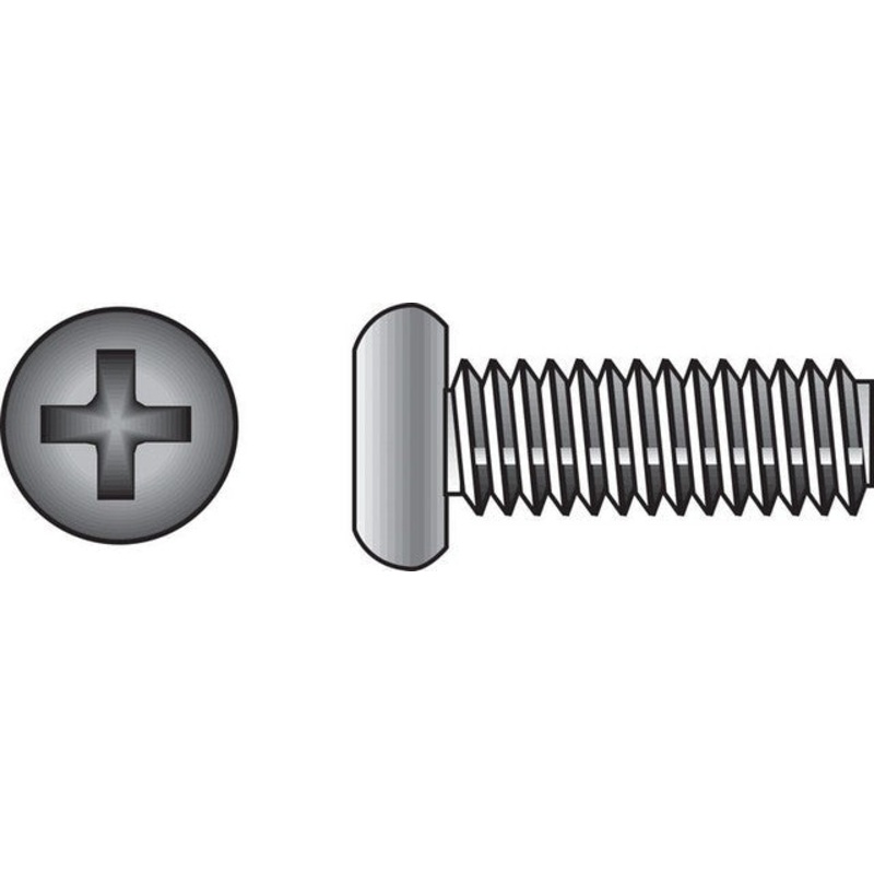 Hillman 18-8 Stainless Steel Pan Head Phillips Machine Screw 1/4 x 2-1/2 - 50 Pack