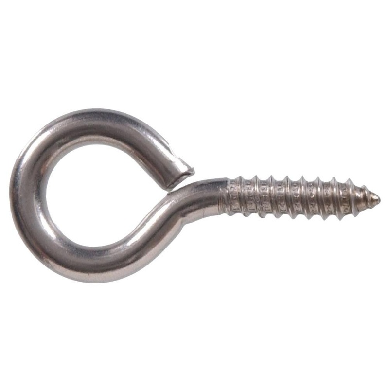 Hillman 5 in. Stainless Steel Lag Thread Screw Eye (5-Pack)