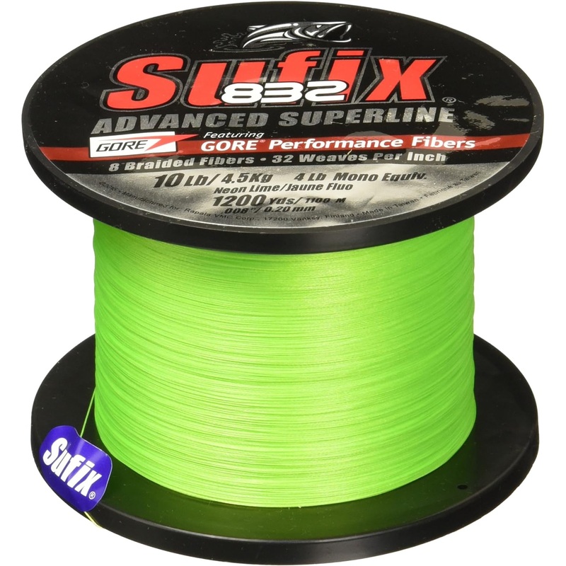 Sufix 832 Braid Line|Neon Lime|1200 Yards