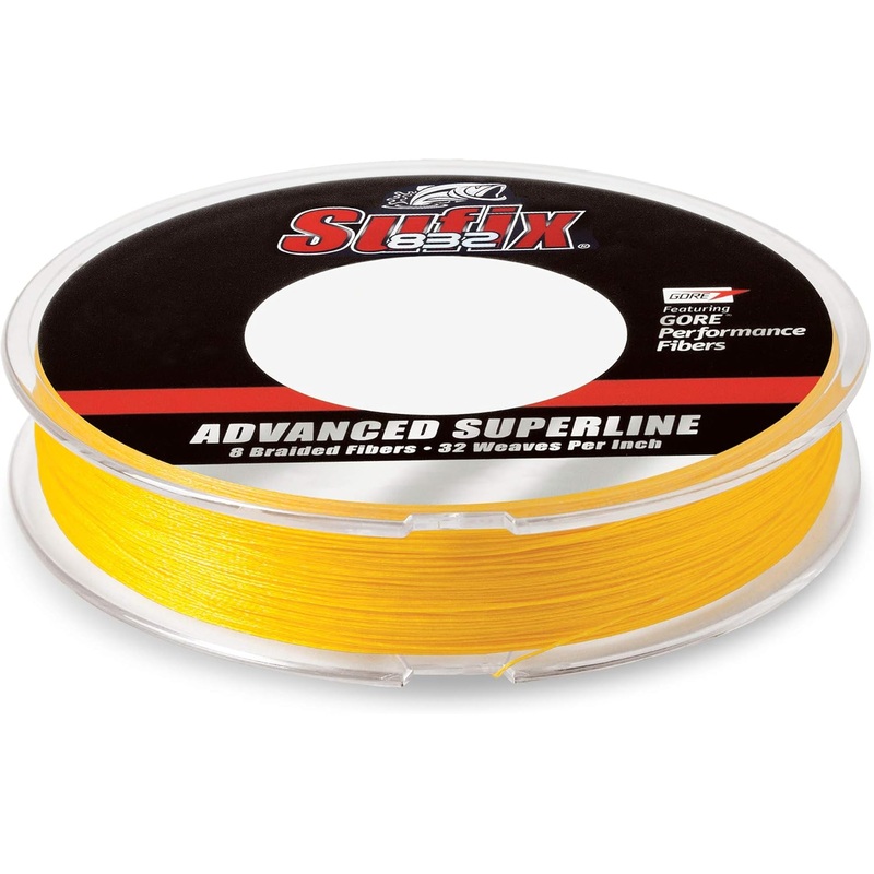Sufix 834 Braid Fishing Line|Hi-Vis Yellow|50 lb 3500 Yds