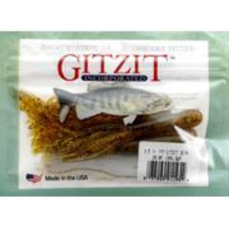 Gitzit Fat Tube Brown Craw Salt & Pepper 3 1/2 4-Pack Fishing Jigs