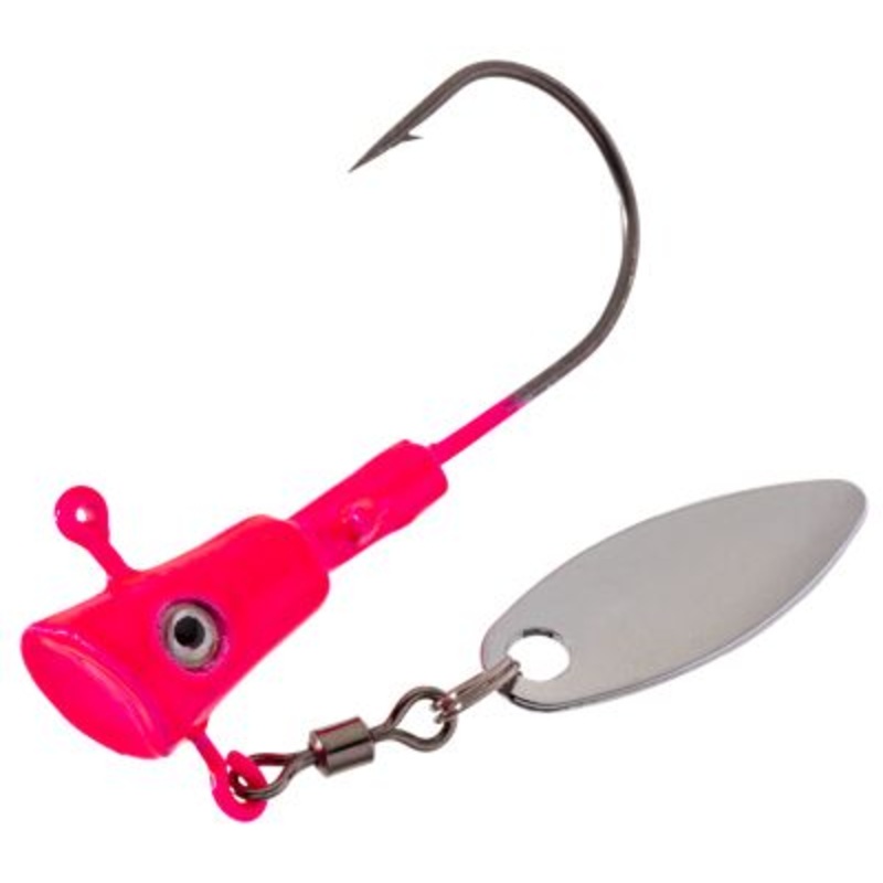 Leland S Lures 17405 Fin Spin Pink 1/8Oz Jighead Fishing Lures (3 Pack)