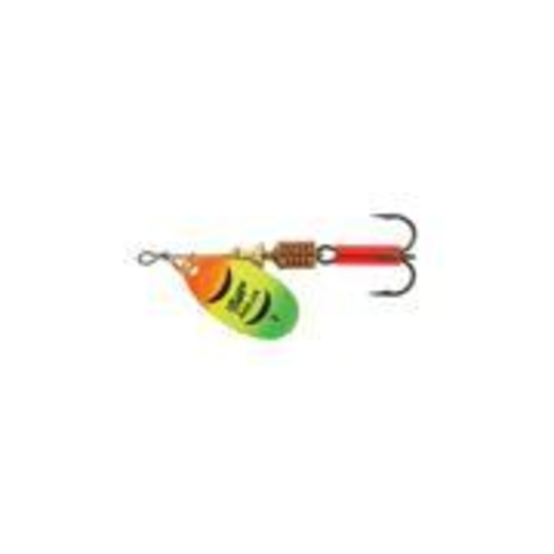 Mepps Aglia Plain Treble Spinner Hot Fire Tiger Size 0 1/12Th Oz - B0 Hft