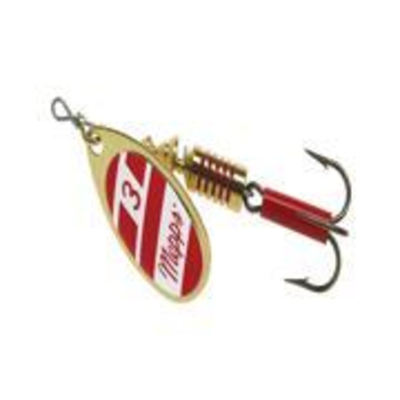 Mepps Plain Aglia Inline Spinner 1/4 Oz Red And White