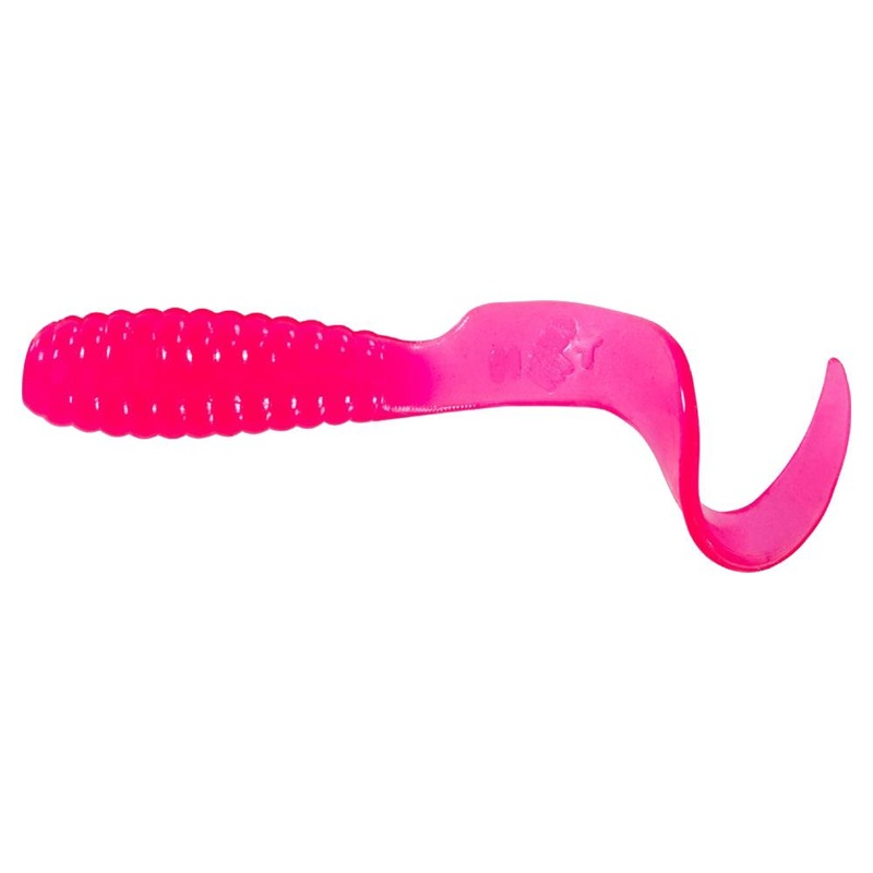 Mister Twister Lb20-6 Lil Bit Curly Tail Grub 1 Pink 20 Pack Multi One Size