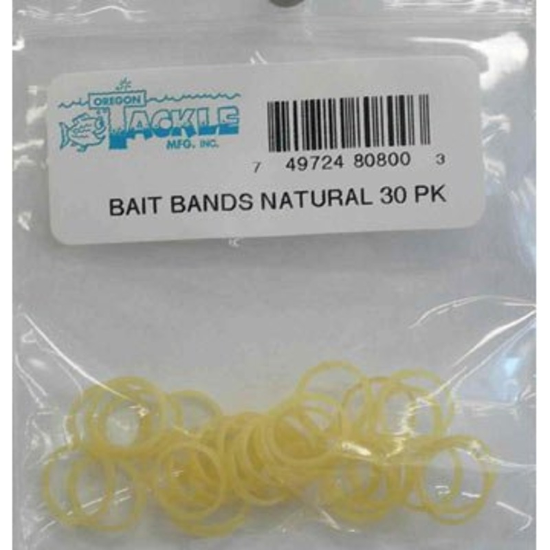 Oregon Tackle Bait Bands (Pack Of 30) Natural