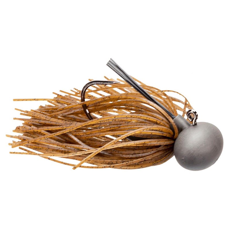 Keitech Tungsten Model II Football Jig 3/8 Oz Green Pumpkin Blue Flake